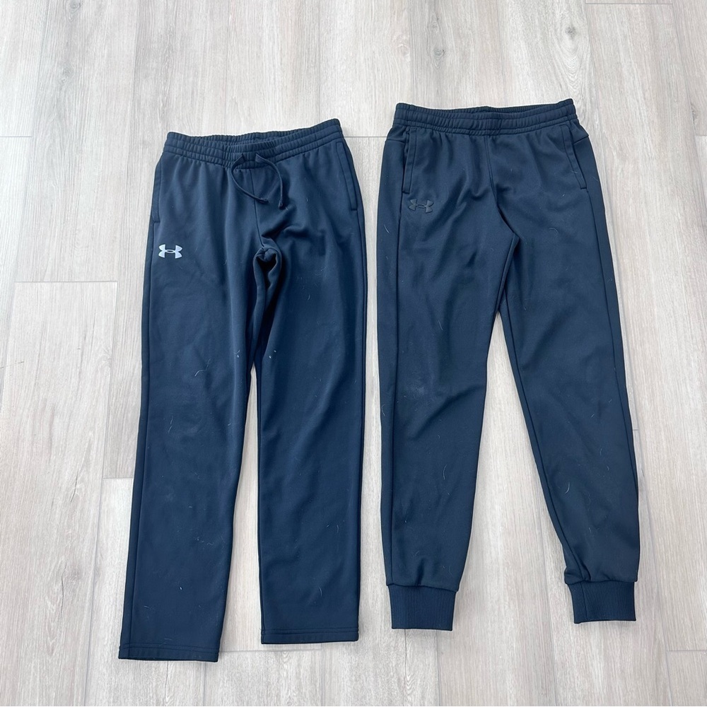 Under Armour boys joggers sweatpants bundle youth large black